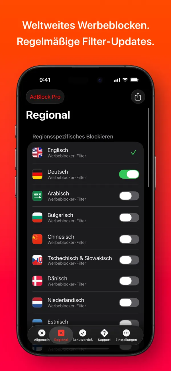 Adblock Pro für Safari-Browser iPhone App Screenshot 3 – Dienstprogramme