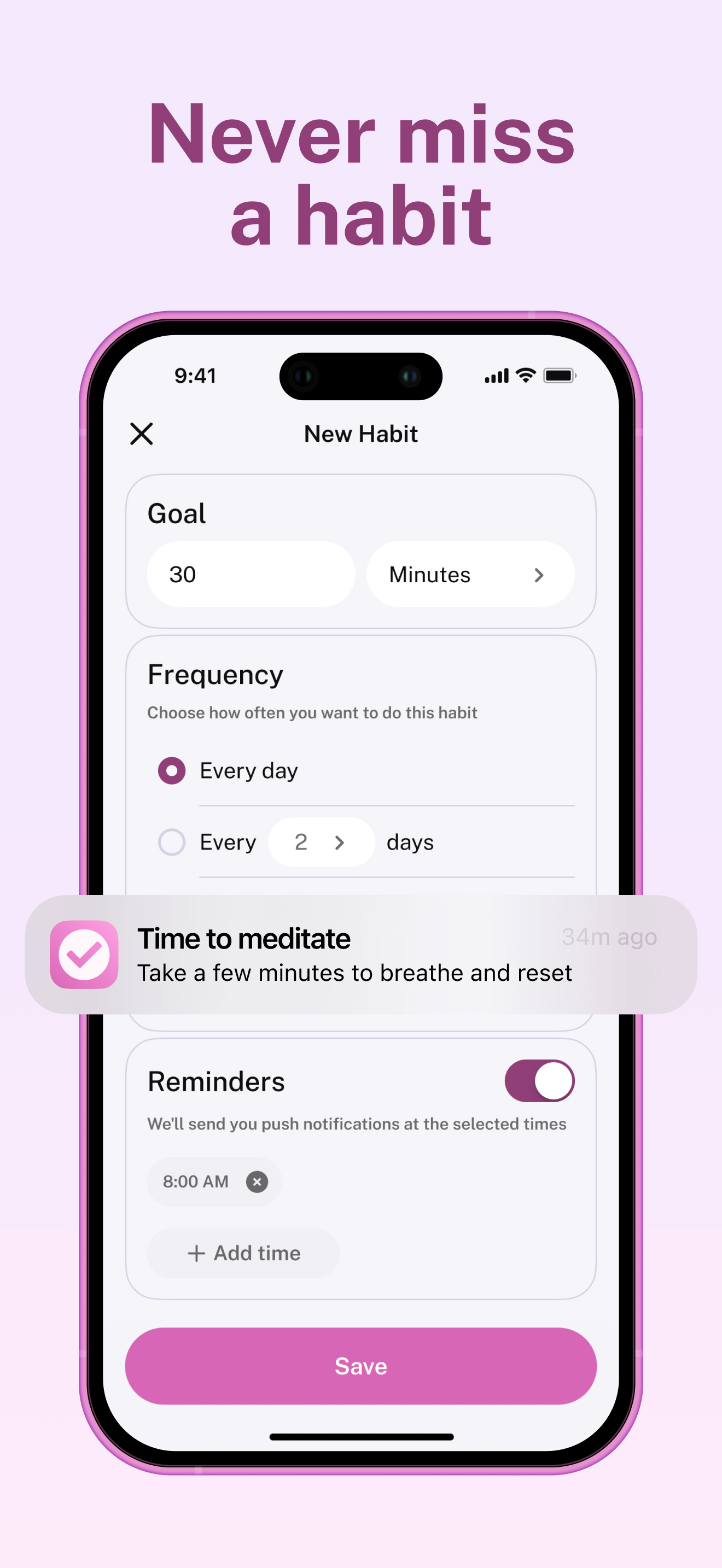 Habit Tracking & Goals