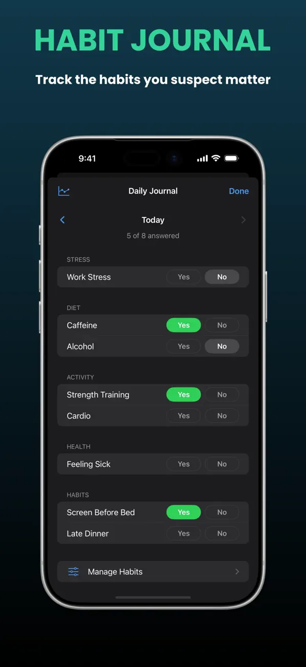 Screenshot #3 pour Correlate - Health Insights