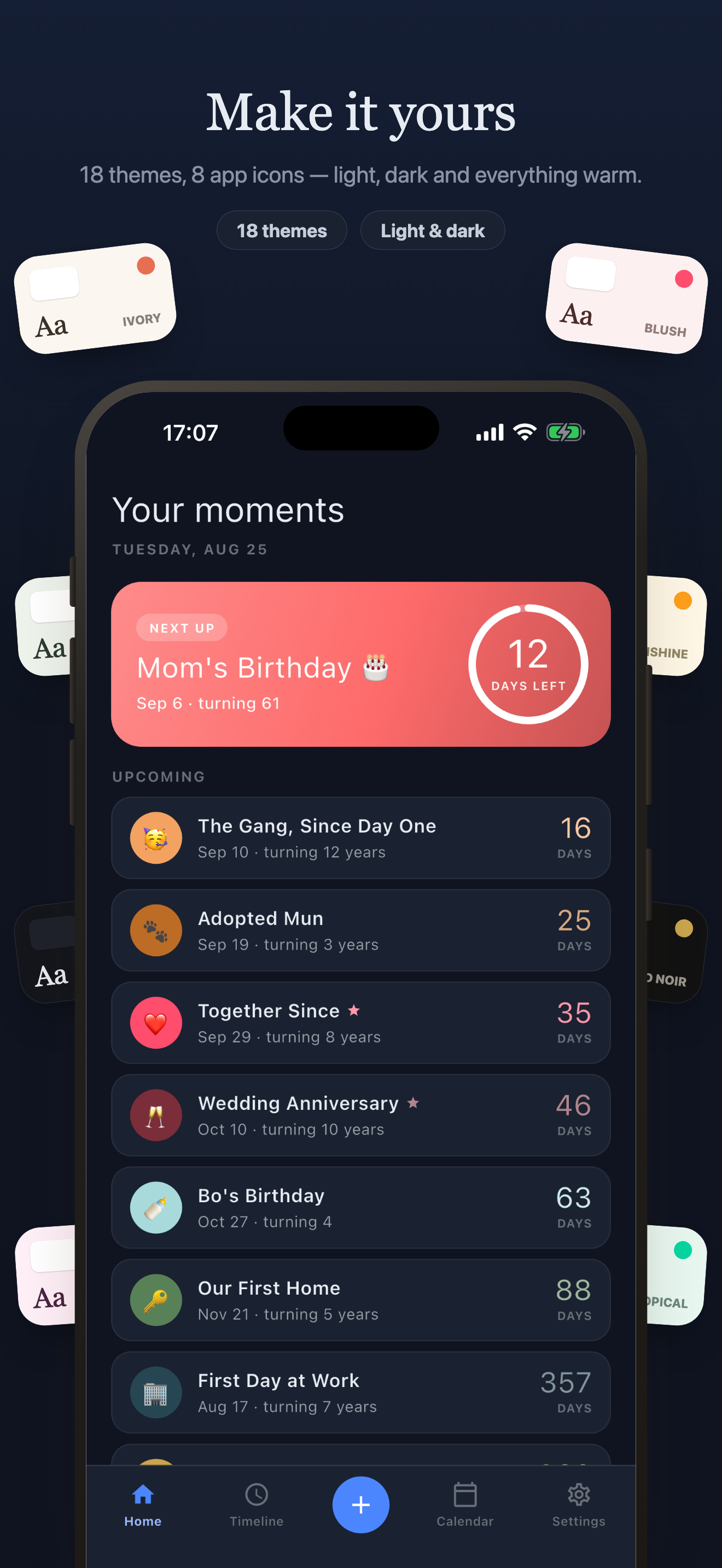 Memento: Anniversary Tracker screenshot 6