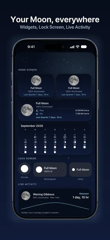 Moonspan: Moon Phase & Lunar screenshot 4 of 10