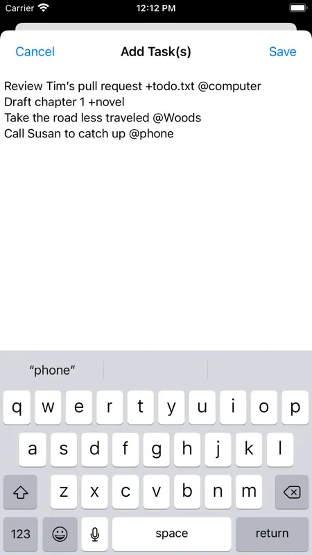 TodoTxt++ screenshot 3 of 6