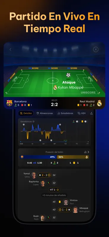 Uniscore - Deportes en Vivo screenshot 2 of 8