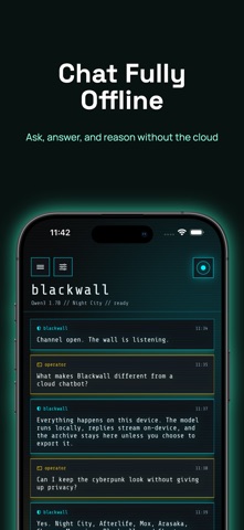 Blackwall: Offline AI Chat screenshot