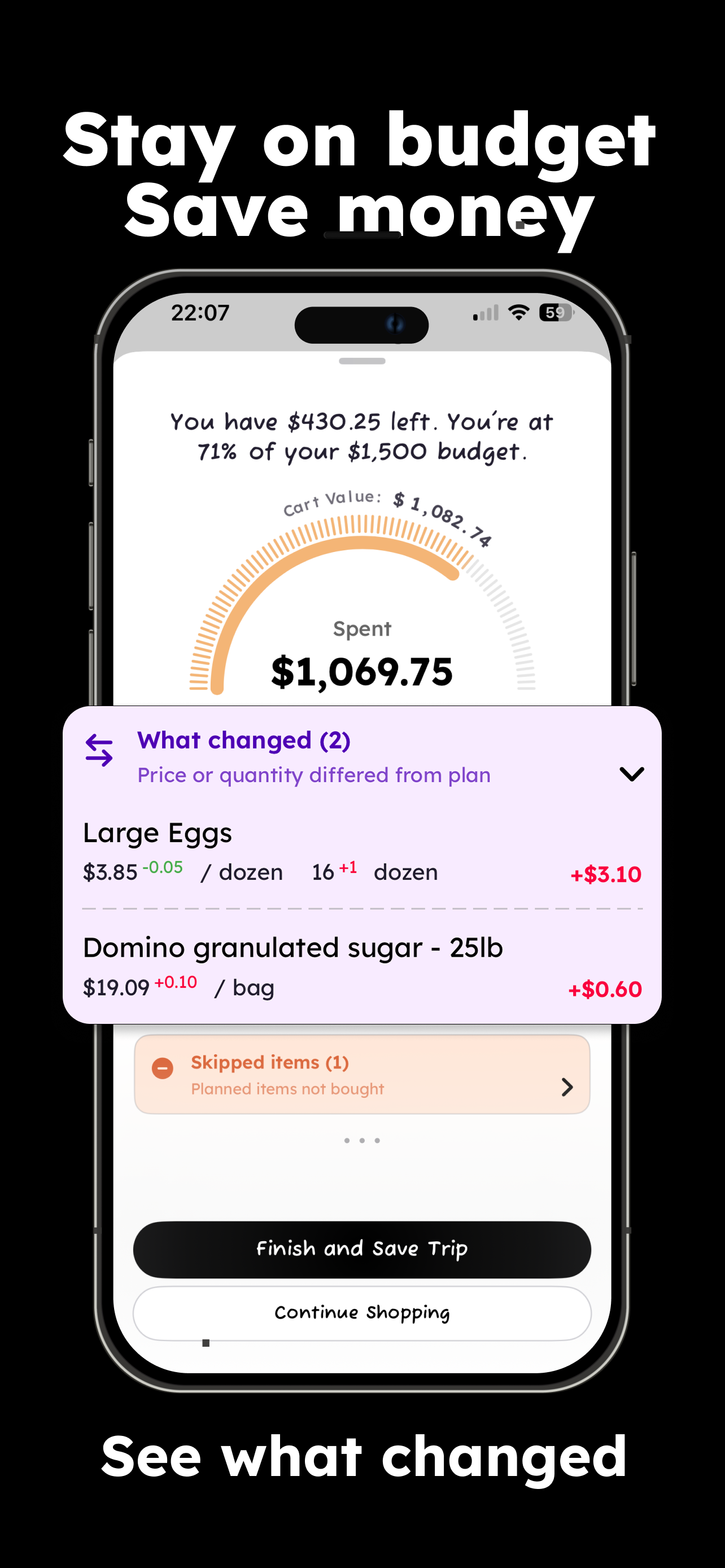PocketSave: Grocery List