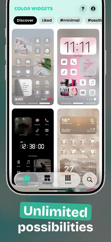Color Widgets: Icône et Thèmes screenshot 8 of 8
