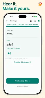 Learn Thai Language Beginners screenshot 2