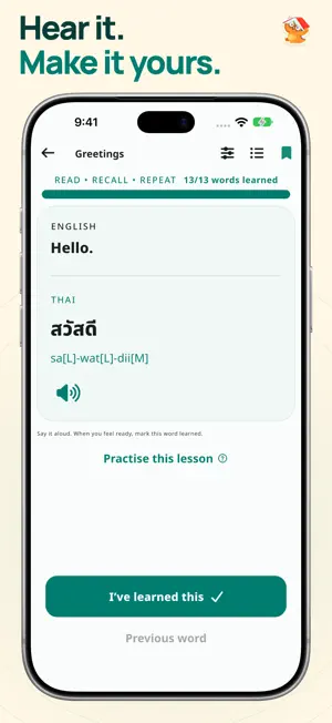 Learn Thai Language Beginners screenshot 2