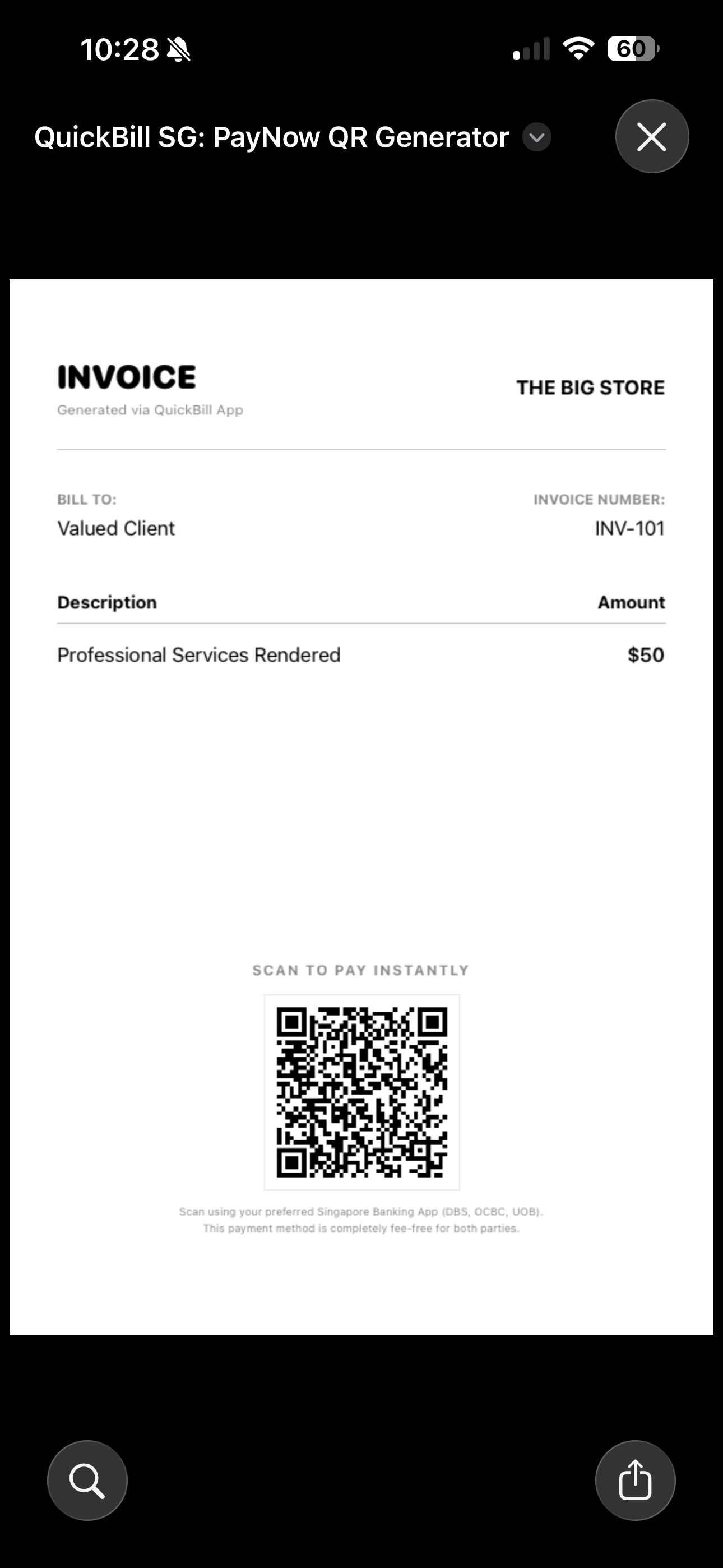 QuickBill SG: PayNow QR Maker screenshot 3