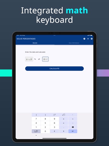 Percentage Calculator & Steps iPad screenshot