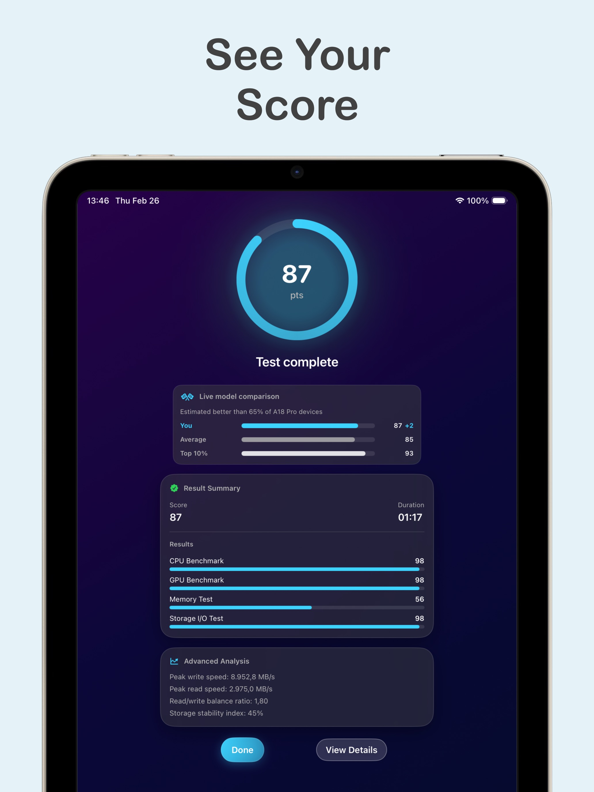 Benchmark Pro: Device Test screenshot 10