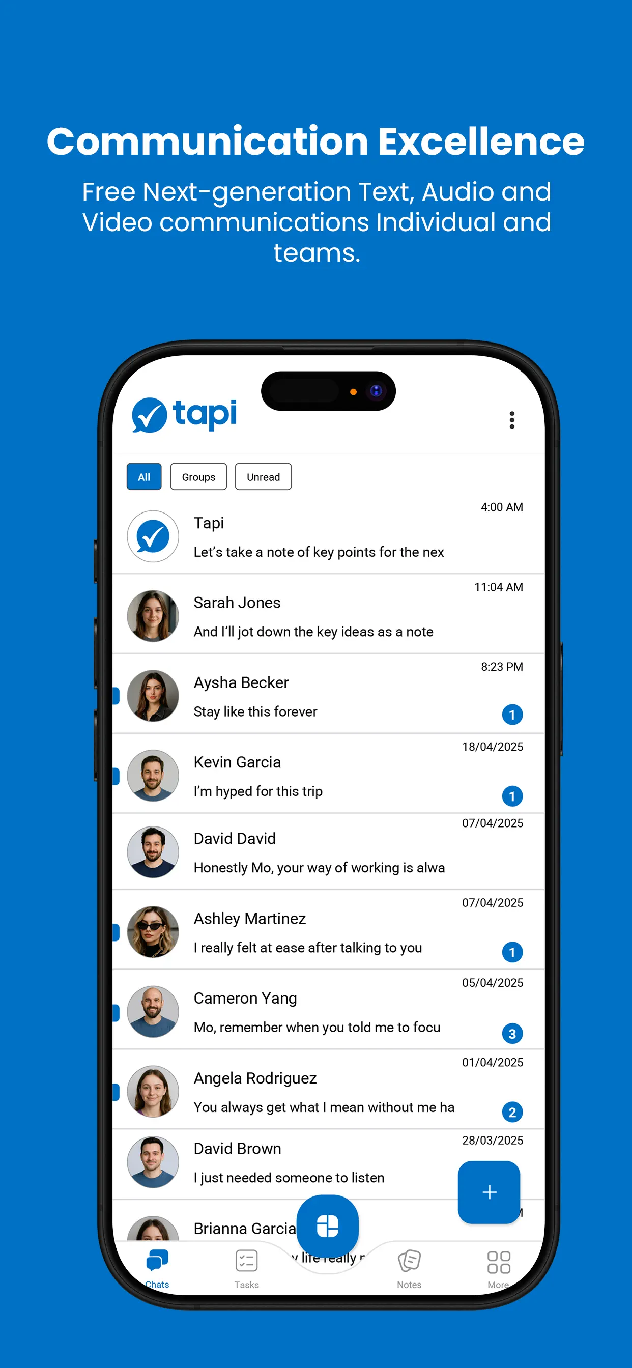 #2. Tapi: Chat, Tasks, Notes, ... (iOS) Podle: Tapi for Information Technology