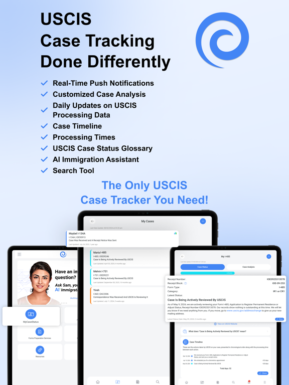 Your USCIS Case Tracker Pro iPad screenshot 1 - Utilities app