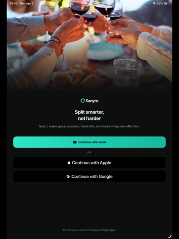 Sanyro: Split Bills & Expenses iPad screenshot