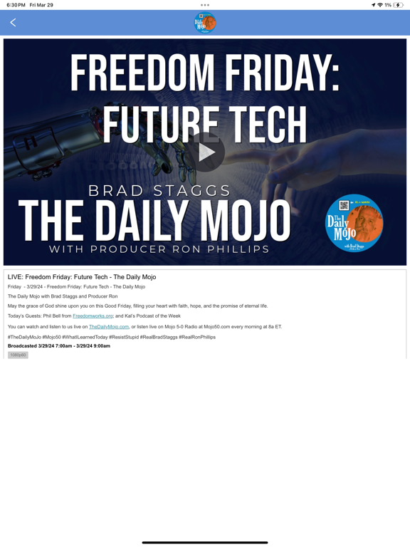 The Daily MoJo iPad screenshot 1 - Entertainment app