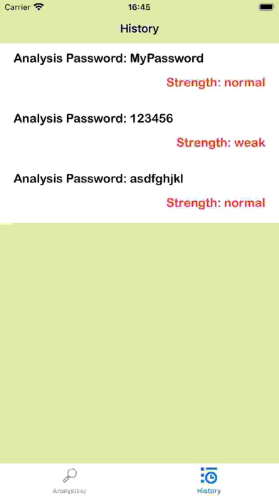 PasswordAnalysiser Screenshot