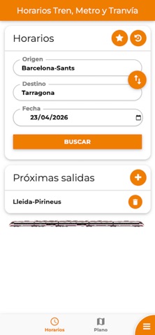 Horarios Tren, Metro y Tranvía iPhone screenshot