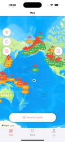 NatureAware - earthquake alert screenshot