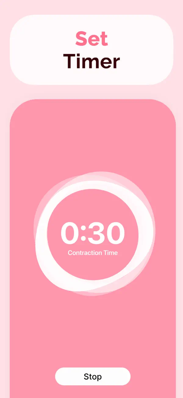 Screenshot #2 pour Contraction Timer+