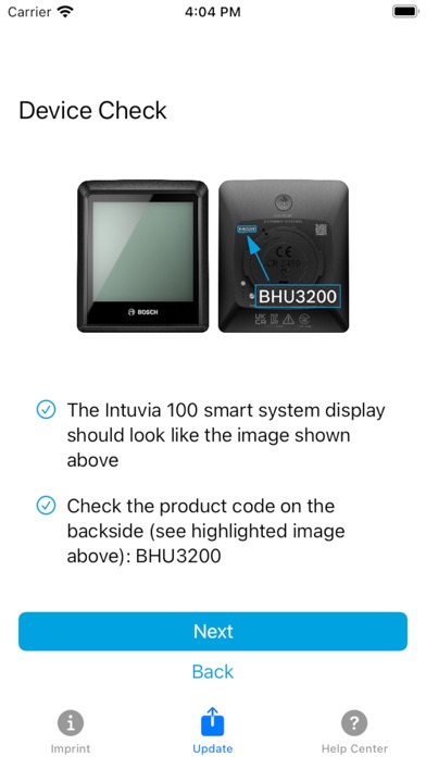 Intuvia 100 Update Screenshot