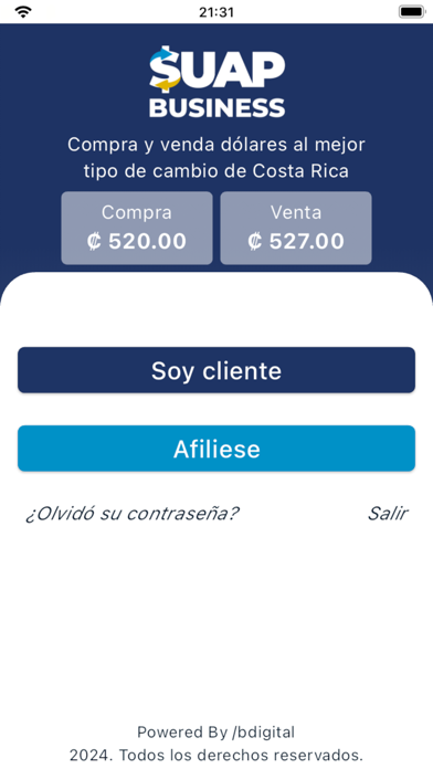 SUAP Business Screenshot