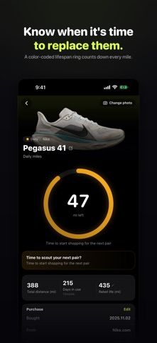 Soledo: Shoe Mileage Tracker Screenshot 1 of 6