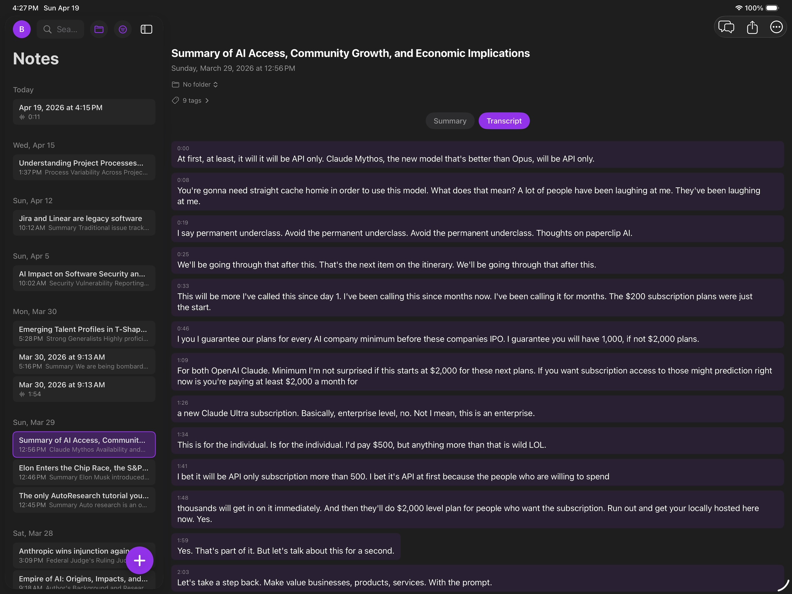 Jotley: Voice to Summary