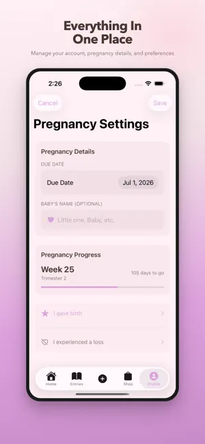BabyBound: Pregnancy Journal screenshot 8