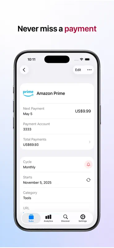 Subscriptions - Track Expenses screenshot 3 of 8