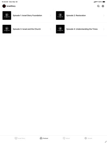 The Israel Story iPad screenshot