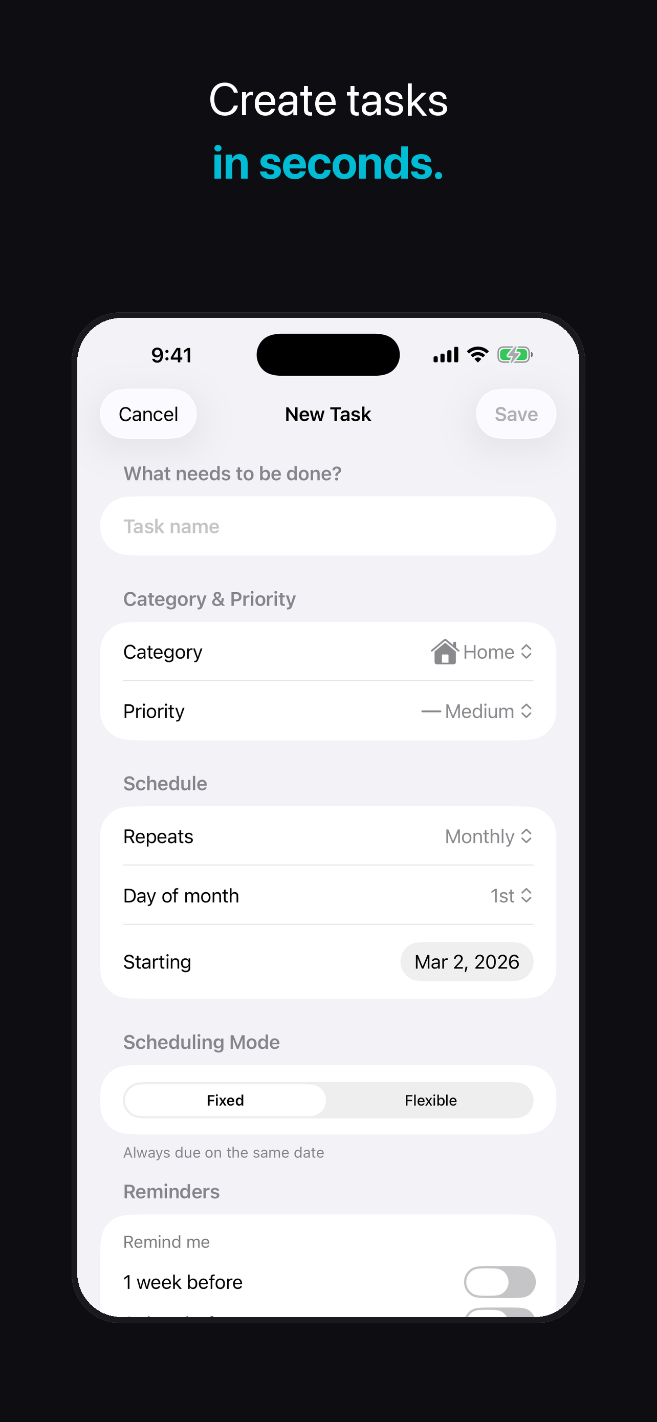 DueCycle: Recurring Tasks