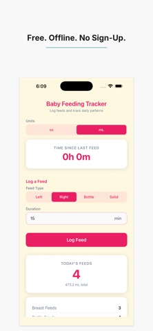 Baby Feed Tracker: Log screenshot