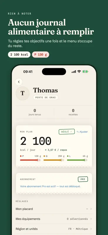 Macro Meal Planner : Menu screenshot 9 of 9