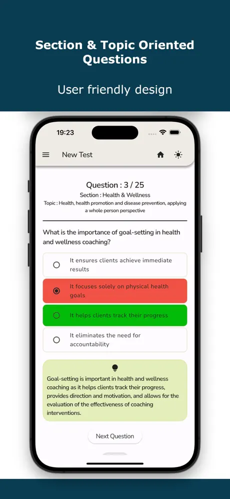 Health Wellness Coaching Exam Screenshot 1