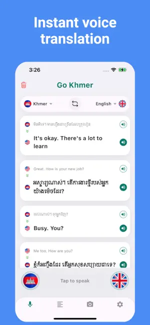 Khmer Translator: Voice, Photo screenshot 2