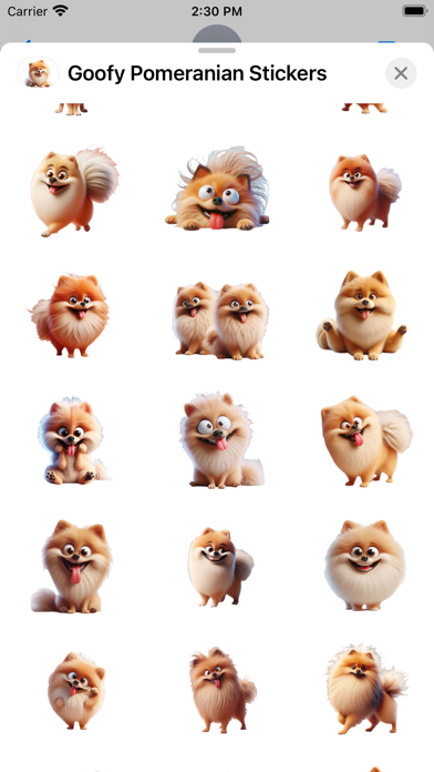 Screenshot #2 pour Goofy Pomeranian Stickers