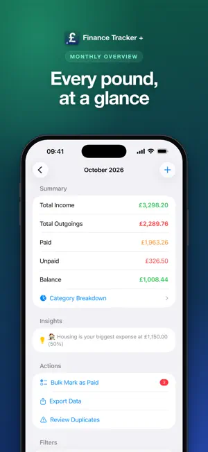 Finance Tracker + screenshot 1