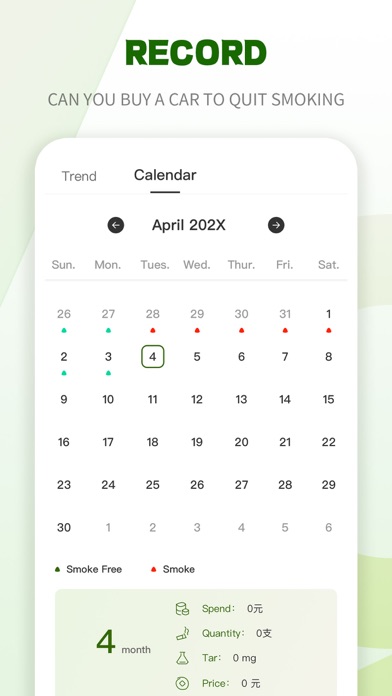 Quit Smoking Goals Screenshot