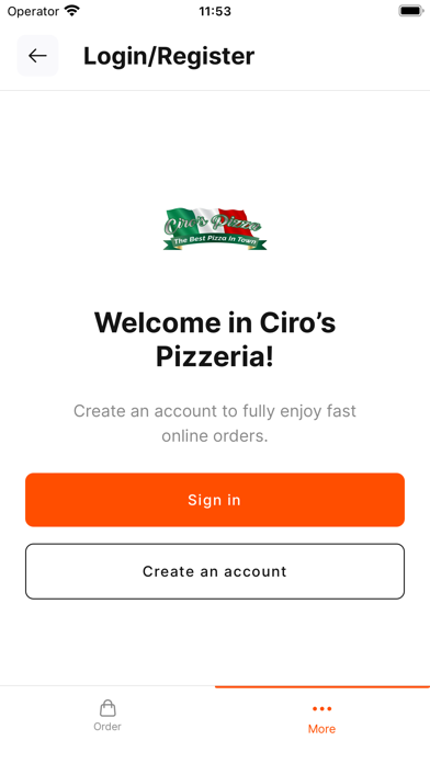 Ciros Pizzeria Screenshot