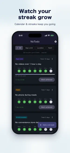 NoTodo - Quit Phone Addiction screenshot 4