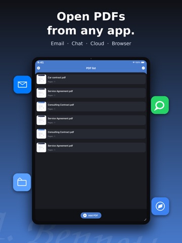 Sign PDF documents iPad screenshot