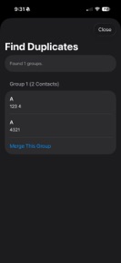 Contacts Manager screenshot