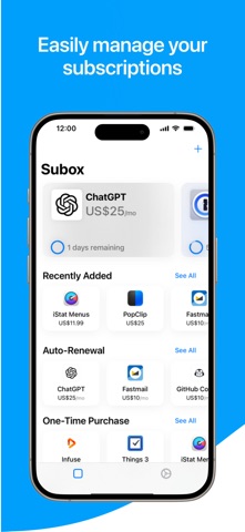 Subox - Track Subscriptions screenshot