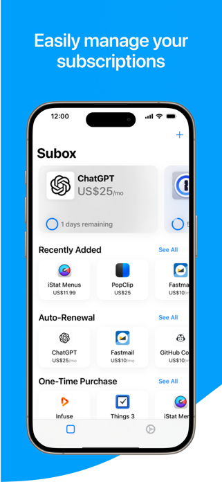 Subox - Track Subscriptions Screenshot 1 of 3