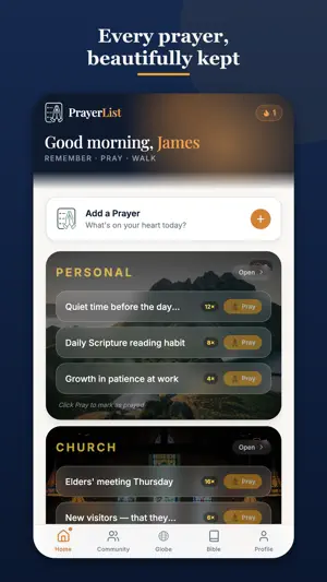 PrayerList.me screenshot 1