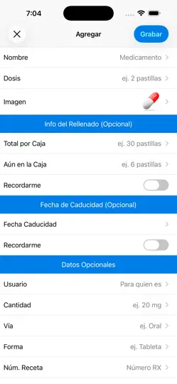 Captura de pantalla de Recordatorio De Medicamentos en iPhone 4