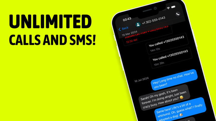 Second phone number - txt now