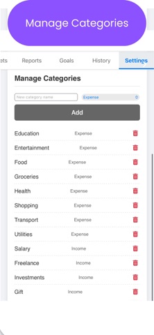 One Click Spending Tracker Pro screenshot