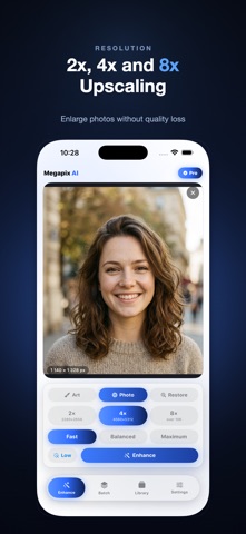 Megapix: AI Photo Upscaler iPhone screenshot