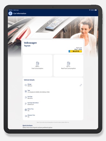 Volkswagen Private Lease iPad screenshot